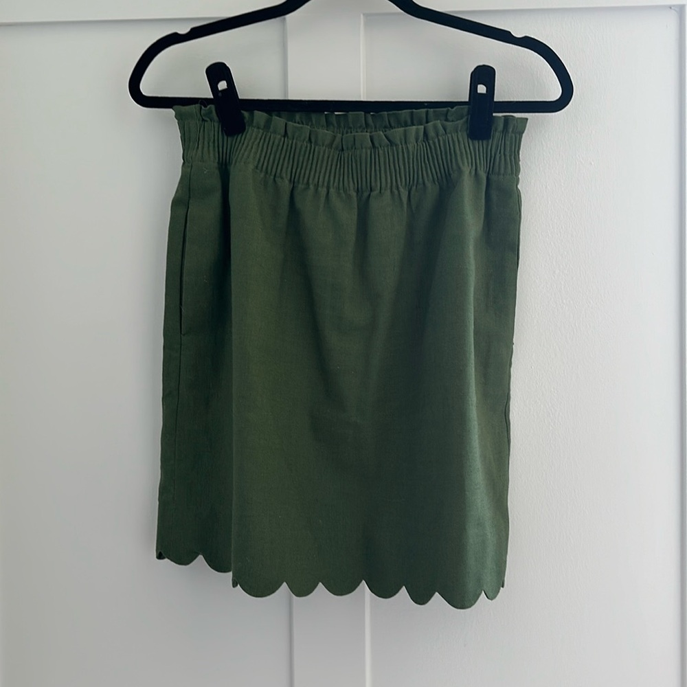J Crew Scallop Hem Skirt